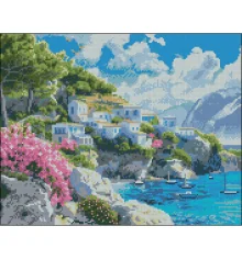Алмазная картина Побережье Греции 40х50 (ZAV4050-49) купить в интернет магазине подарков ПраздникШоп