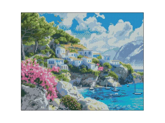 Алмазная картина Побережье Греции 40х50 (ZAV4050-49) купить в интернет магазине подарков ПраздникШоп
