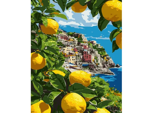 Картина по номерам Лимонный пейзаж 40х50 (VG018) купить в интернет магазине подарков ПраздникШоп