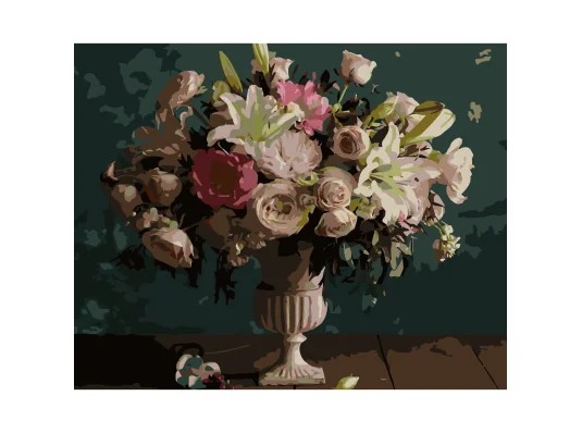 Картина по номерам Роскошный светлый букет 40х50 (VG022) купить в интернет магазине подарков ПраздникШоп