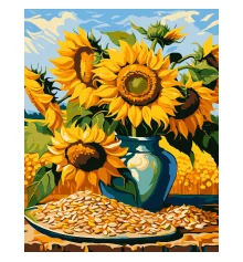 Картина по номерам Подсолнухи в вазе 40Х50 (VG027) купить в интернет магазине подарков ПраздникШоп