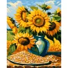 Картина по номерам Подсолнухи в вазе 40Х50 (VG027)