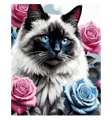 Картина по номерам Кот с голубыми глазами 40Х50 (VG030) купить в интернет магазине подарков ПраздникШоп