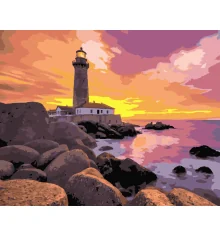 Картина по номерам Маяк на закате 40Х50 (VG035) купить в интернет магазине подарков ПраздникШоп