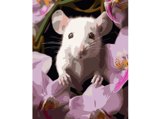 Картина по номерам Мышка в саду 40Х50 (VG036) купить в интернет магазине подарков ПраздникШоп