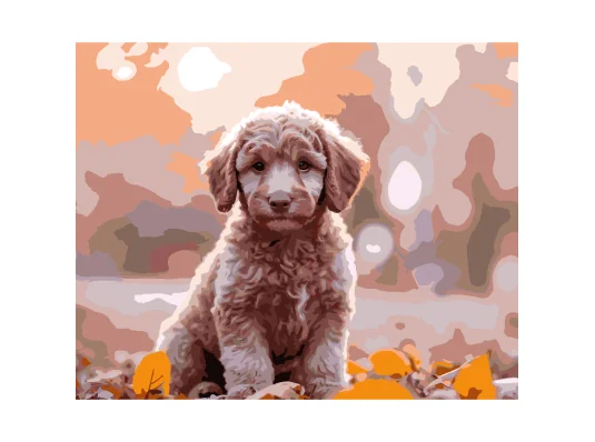 Картина по номерам Осенняя собачка 40Х50 (VG041) купить в интернет магазине подарков ПраздникШоп