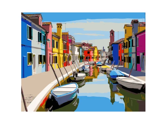 Картина по номерам Дома над водой 40Х50 (VG052) купить в интернет магазине подарков ПраздникШоп