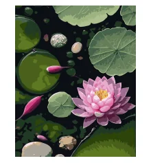 Картина по номерам Утренняя кувшинка на черном фоне 40Х50 (AH1265) купить в интернет магазине подарков ПраздникШоп