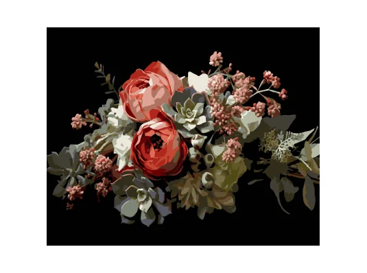 Картина по номерам Осенняя композиция на черном фоне 40х50 (AH1270) купить в интернет магазине подарков ПраздникШоп