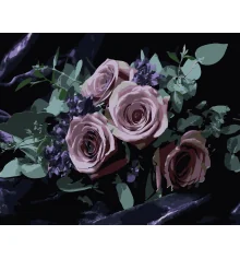 Картина по номерам Букет роз на черном фоне 40Х50 (AH1292) купить в интернет магазине подарков ПраздникШоп