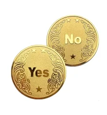 Сувенирная монета принятия решений YES/NO 3801 (золотая) купить в интернет магазине подарков ПраздникШоп