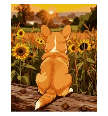 Картина по номерам SANTI Щенок корги 40х50 см купить в интернет магазине подарков ПраздникШоп