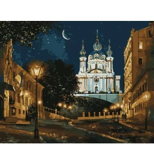 Картина по номерам SANTI Киев в ночи 40х50 см LED подсветка купить в интернет магазине подарков ПраздникШоп
