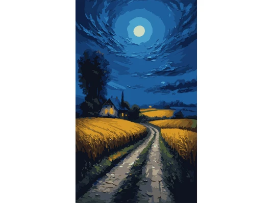Картина по номерам SANTI Украинские степи 30х50 см LED подсветка купить в интернет магазине подарков ПраздникШоп