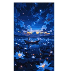 Картина по номерам SANTI Прогулка на лодке 30х50 см LED подсветка купить в интернет магазине подарков ПраздникШоп