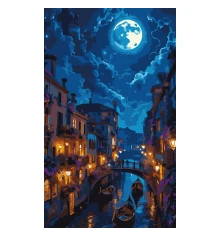 Картина по номерам SANTI Очаровательная Венеция 30х50 см LED подсветка купить в интернет магазине подарков ПраздникШоп