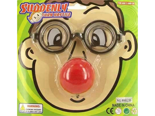 Очки умника с клоунским носом купить в интернет магазине подарков ПраздникШоп