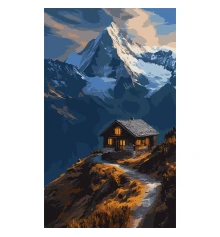 Картина по номерам SANTI Домик в горах 30х50 см купить в интернет магазине подарков ПраздникШоп