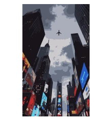 Картина по номерам SANTI Самолет над городом 30х50 см купить в интернет магазине подарков ПраздникШоп