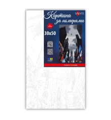 Картина по номерам SANTI Самолет над городом 30х50 см купить в интернет магазине подарков ПраздникШоп