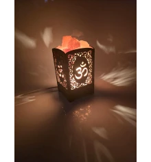 Соляная лампа из гималайской соли «Сияющий ОМ» (21×10.8×10.8 cм) купить в интернет магазине подарков ПраздникШоп