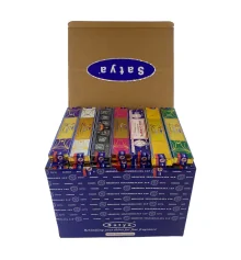 Благовония набор «Natural Series» (7 видов по 12 шт. итого 84 шт.) (15 gm) (Satya) пыльцовое благовоние купить в интернет магазине подарков ПраздникШоп