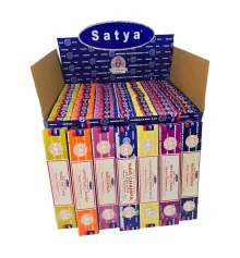 Благовония набор «VFM Series -2» (7 видов по 12 шт. итого 84 шт.) (15 gm) (Satya) пыльцовое благовоние купить в интернет магазине подарков ПраздникШоп