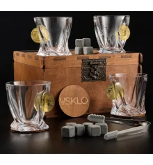 Набір LEO 4 - кришталеві склянки (з біткоїнами) купить в интернет магазине подарков ПраздникШоп