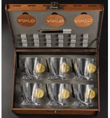 Набір LEO 6 - кришталеві склянки (з біткоїнами) купить в интернет магазине подарков ПраздникШоп