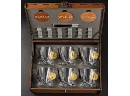 Набір LEO 6 - кришталеві склянки (з біткоїнами) купить в интернет магазине подарков ПраздникШоп