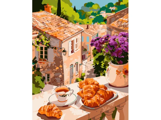 Картина по номерам SANTI Французский завтрак 40х50 см купить в интернет магазине подарков ПраздникШоп