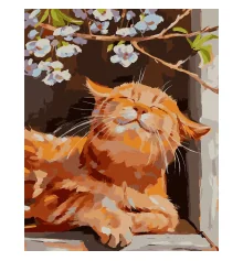 Картина по номерам SANTI Весенний кот 40х50 см купить в интернет магазине подарков ПраздникШоп