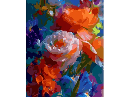 Картина по номерам SANTI Весенний букет 40х50 см купить в интернет магазине подарков ПраздникШоп