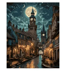 Картина по номерам SANTI Старинный город 40х50 см LED подсветка купить в интернет магазине подарков ПраздникШоп