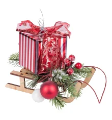 Композиция Yes!Fun Подарок на санках d-25 см купить в интернет магазине подарков ПраздникШоп