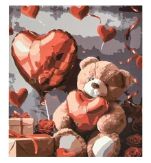 Картина по номерам ПРЕМИУМ Подарок любви с лаком и уровнем размером 40х50 см (VA-4664) купить в интернет магазине подарков ПраздникШоп