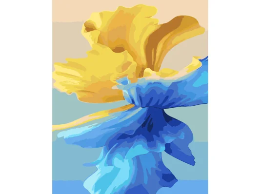 Картина по номерам ПРЕМИУМ Желто-голубой танец с лаком 30х40 см (SS-6574) купить в интернет магазине подарков ПраздникШоп