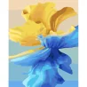 Картина по номерам ПРЕМИУМ Желто-голубой танец с лаком 30х40 см (SS-6574)