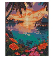 Алмазная картина Тропический закат 40х50 (ZAV4050-50) купить в интернет магазине подарков ПраздникШоп