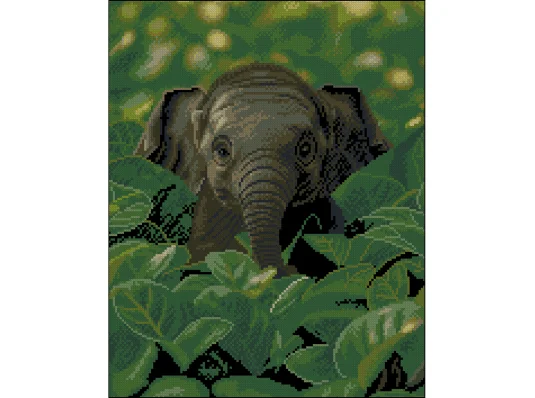 Алмазная картина Счастливый слоненок 40х50 (ZAV4050-51) купить в интернет магазине подарков ПраздникШоп
