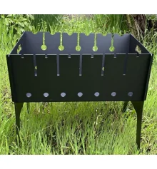 Разборной двухуровневый мангал походный на 6 шампуров 2мм купить в интернет магазине подарков ПраздникШоп