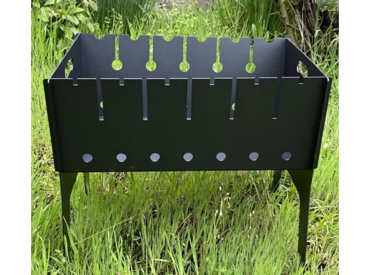 Разборной двухуровневый мангал походный на 6 шампуров 2мм купить в интернет магазине подарков ПраздникШоп