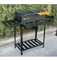 Мангал на 9 шампуров 3мм на дровнице купить в интернет магазине подарков ПраздникШоп