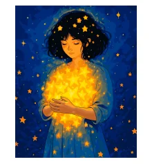Картина по номерам SANTI Девочка со звездами 40х50 см LED подсветка купить в интернет магазине подарков ПраздникШоп