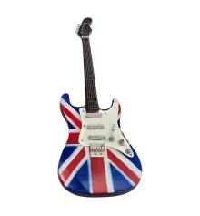 Гитара «Union Jack.» миниатюра дерево (24×8 × 1.5 см) купить в интернет магазине подарков ПраздникШоп