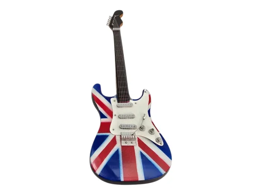 Гитара «Union Jack.» миниатюра дерево (24×8 × 1.5 см) купить в интернет магазине подарков ПраздникШоп