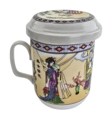 Чашка заварочная с ситом (230мл) (SFC94) «Гейши» (h-11 см купить в интернет магазине подарков ПраздникШоп