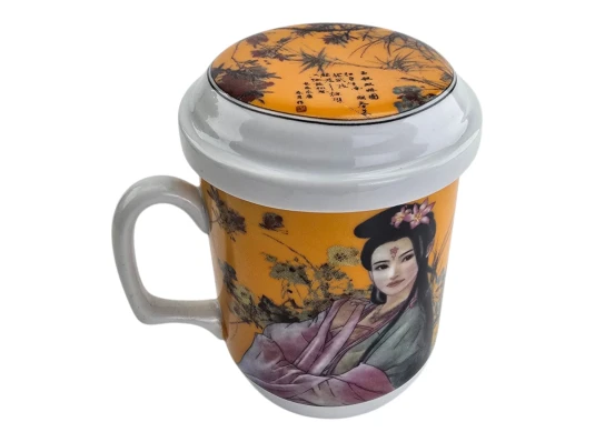 Чашка заварочная с ситом (230мл) (SFC161-6) «Девушки» (h-11 см купить в интернет магазине подарков ПраздникШоп
