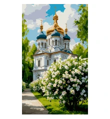 Картина по номерам SANTI Храм весной 30х50 см купить в интернет магазине подарков ПраздникШоп