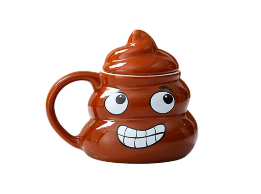 Кружка керамическая фигурная Какашка Emoji №4 купить в интернет магазине подарков ПраздникШоп